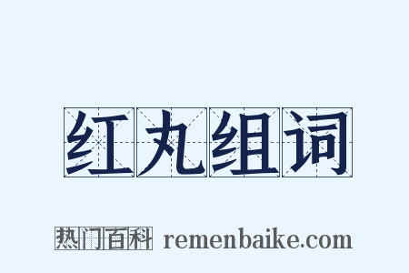 红丸组词是什么意思的图片